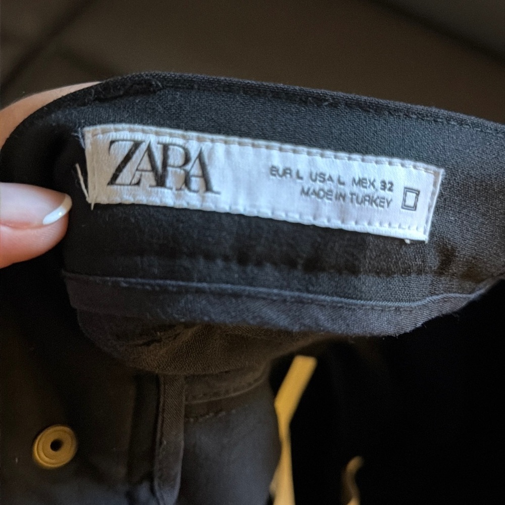 ZARA Black Tailored Trousers | Slim Fit | Size L | Classic Staple